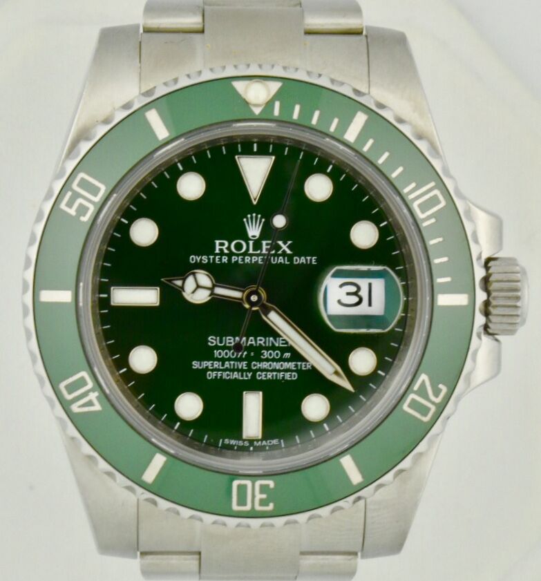 Men's Rolex Submariner 116610LV Hulk Green Ceramic Bezel