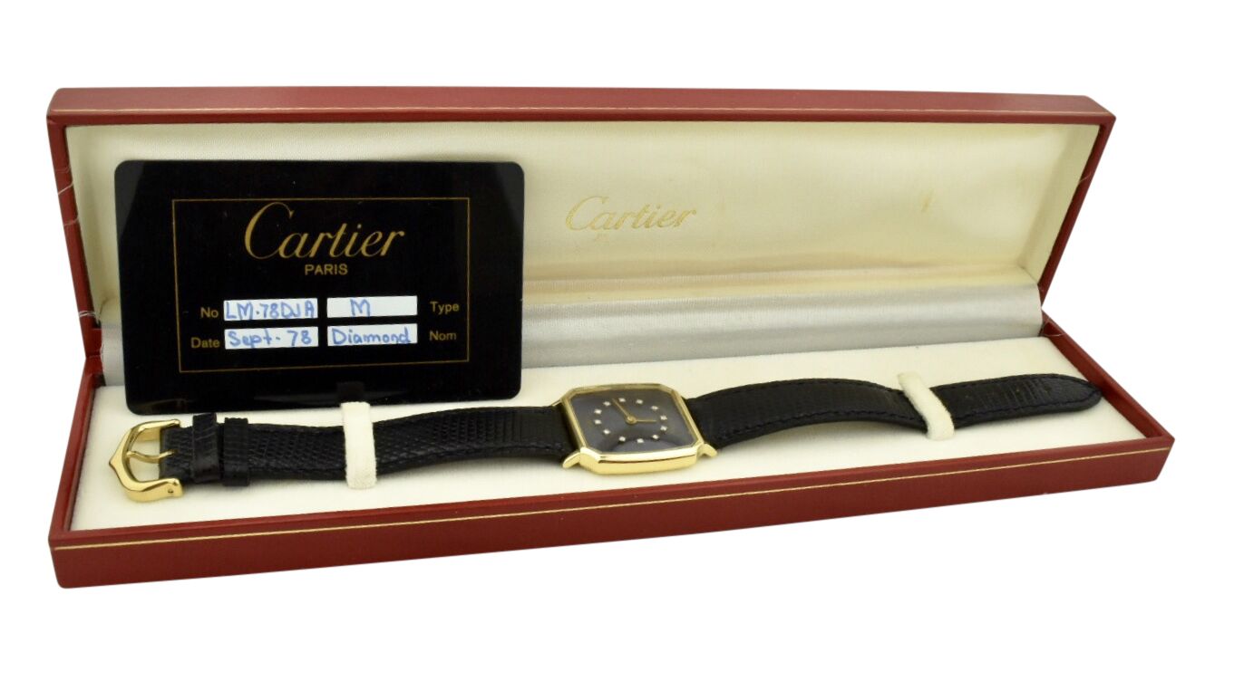 Men's Cartier 18k Gold Watch Ford 75th Anniversary Diamond Jubilee