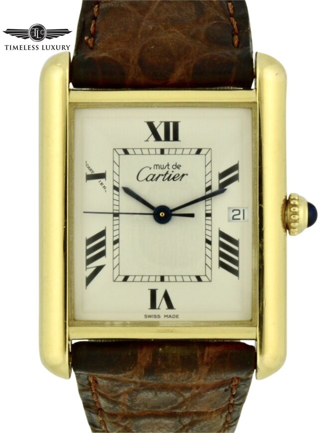 Cartier ゴールド ラウンド 時計　must de Cartier The Must de Cartier Tank – Then and Now