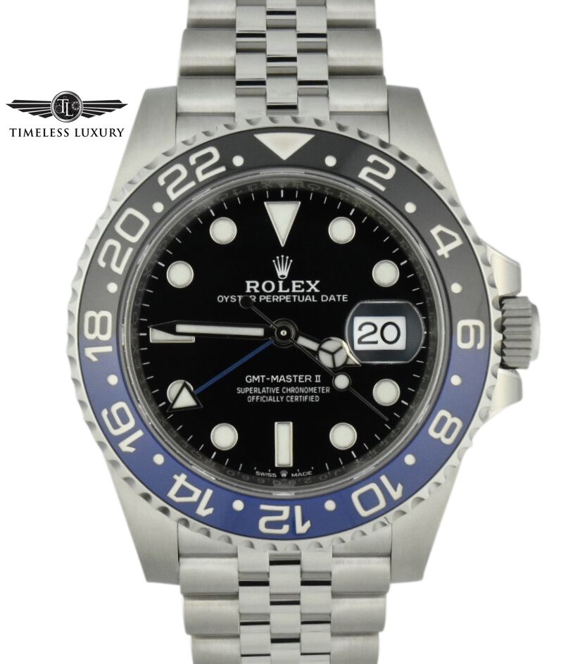 NEW 2019 Men's Rolex GMT-Master II 126710BLNR Batman Jubilee Band
