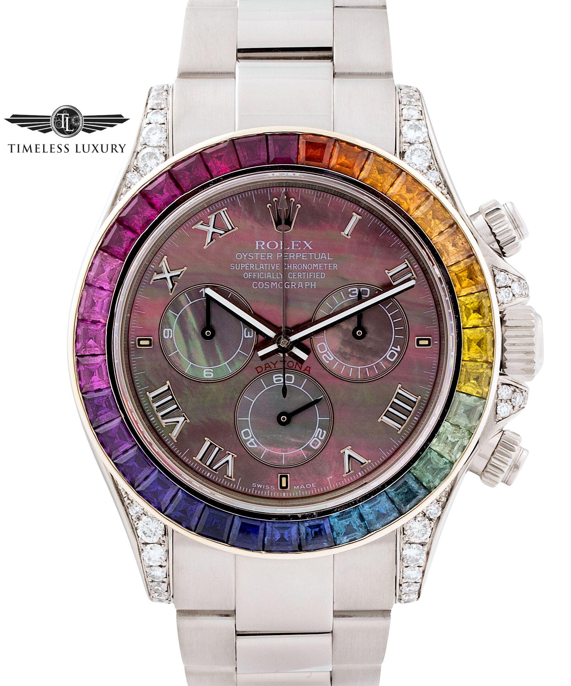 ※M※ Rolex Daytona Chronograph 18k White Gold Blue Dial/Bezel 40mm