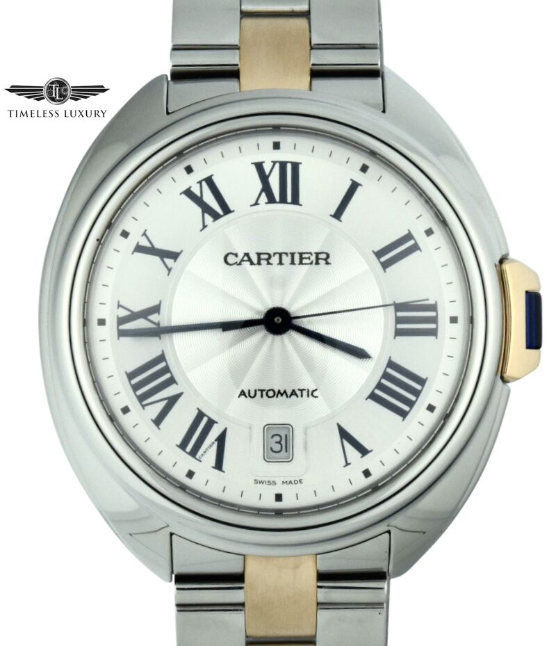 Men's Cartier Clé 40mm W2CL0002 Steel & Rose Gold Automatic Watch