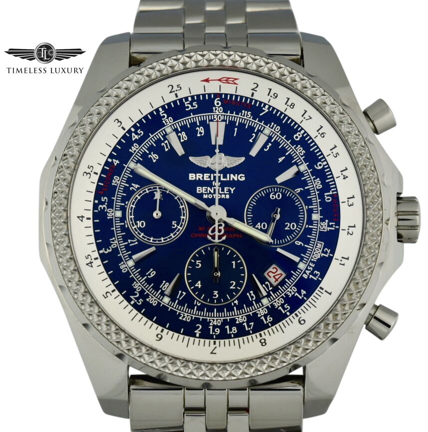 Men's Breitling Bentley Special Edition A25362 Blue Dial 48mm Watch
