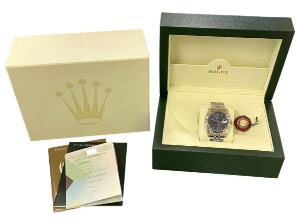 2005 Rolex Datejust Turn-O-Graph 116264 Stainless Steel 36mm Blue Dial