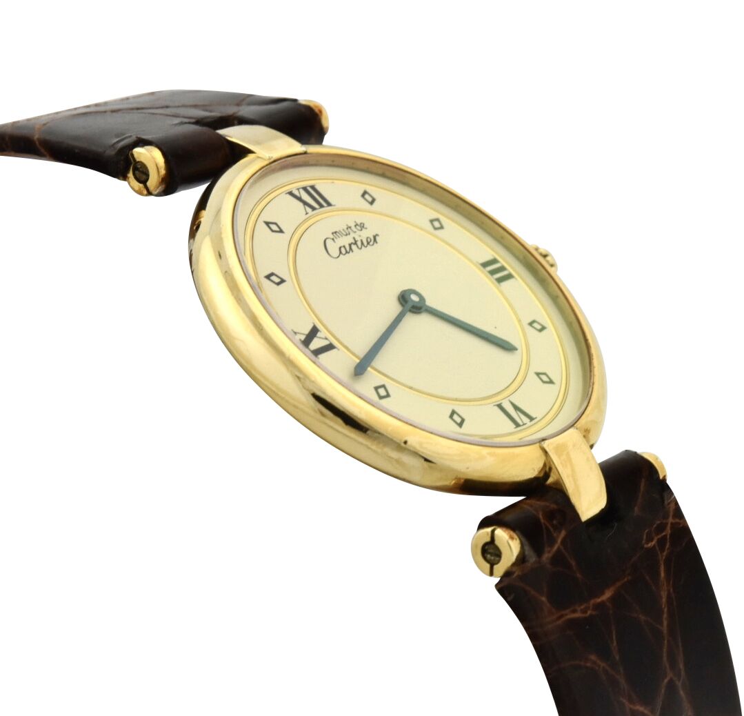 Cartier Must de Cartier Round 30mm 590003 Gold Vermeil