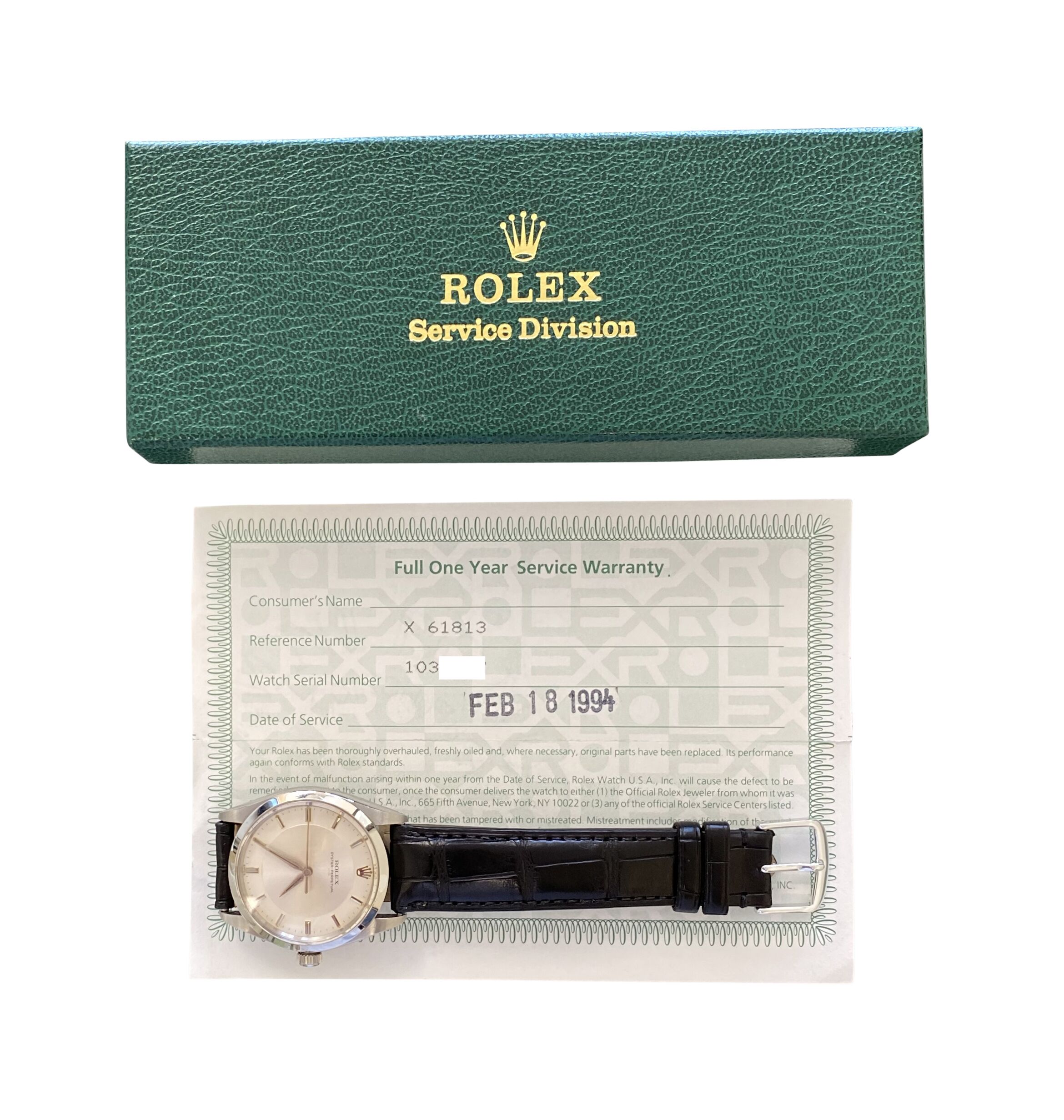 Vintage 1957 Rolex Oyster Perpetual 6532 Stainless Steel 34mm Watch