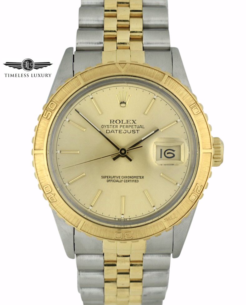 1986 Rolex Datejust Turn-O-Graph 16253 Steel & Gold Champagne Dial