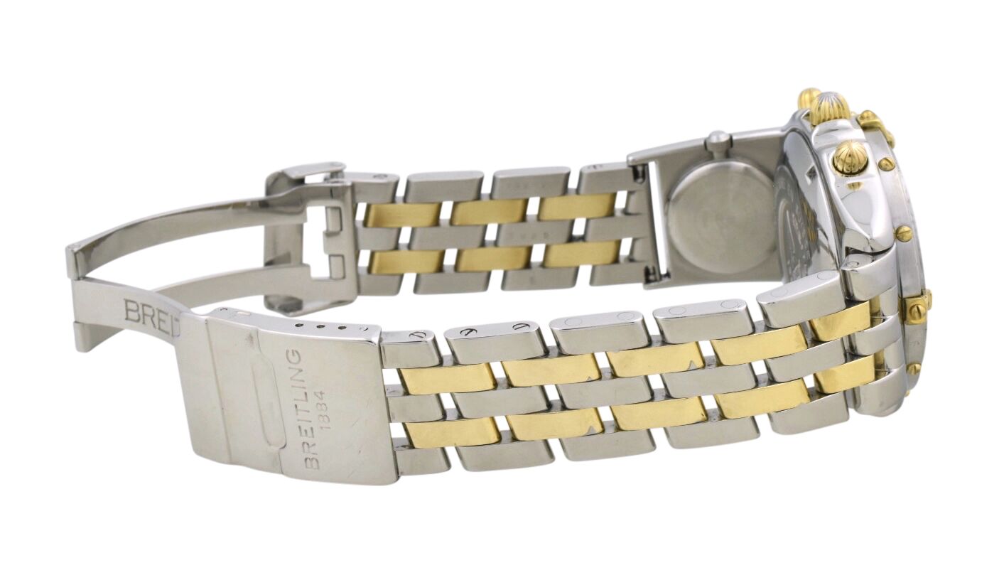 Breitling Chronomat B13048 Steel & 18k Gold Blue Dial UTC Module