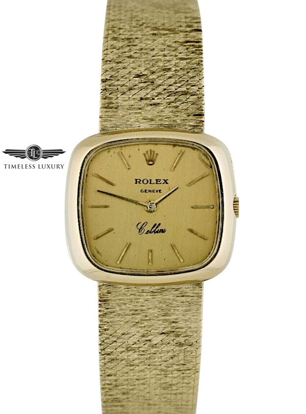 Ladies Vintage Rolex Cellini 3825 14k Yellow Gold 26mm Manual Wind