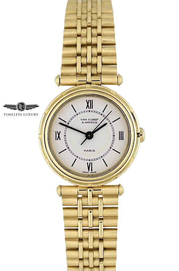 Van Cleef & Arpels La Collection 30mm 18k Gold Quartz Watch