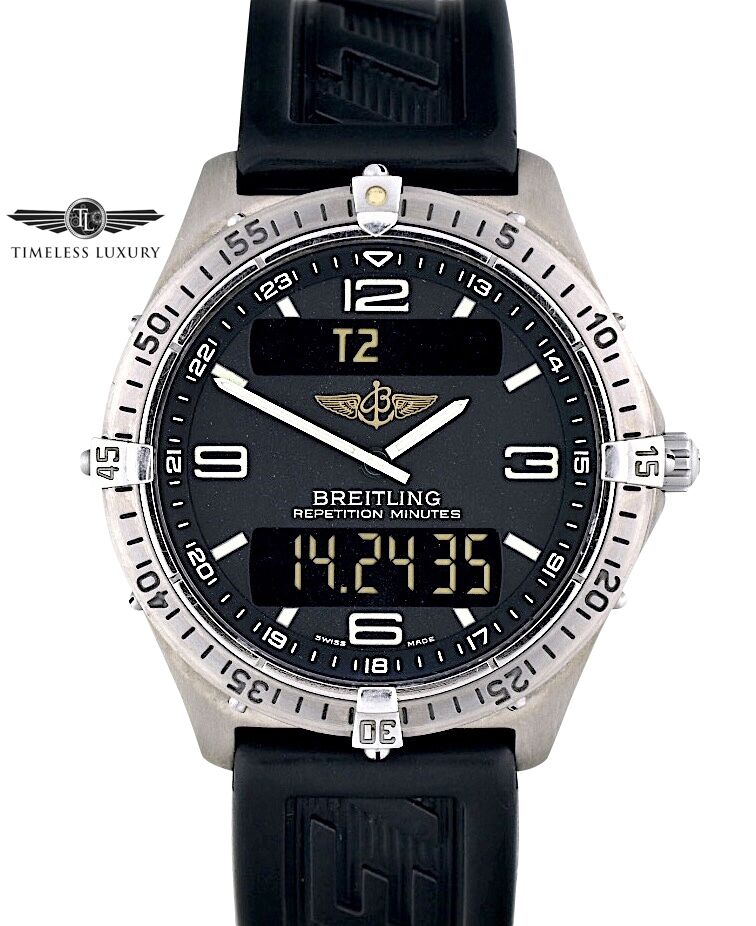ブライトリング　エアロスペース　E65062 ブラック　BREITLING Breitling Aerospace Avantage E65062 Titanium 40mm Black Dial Quartz