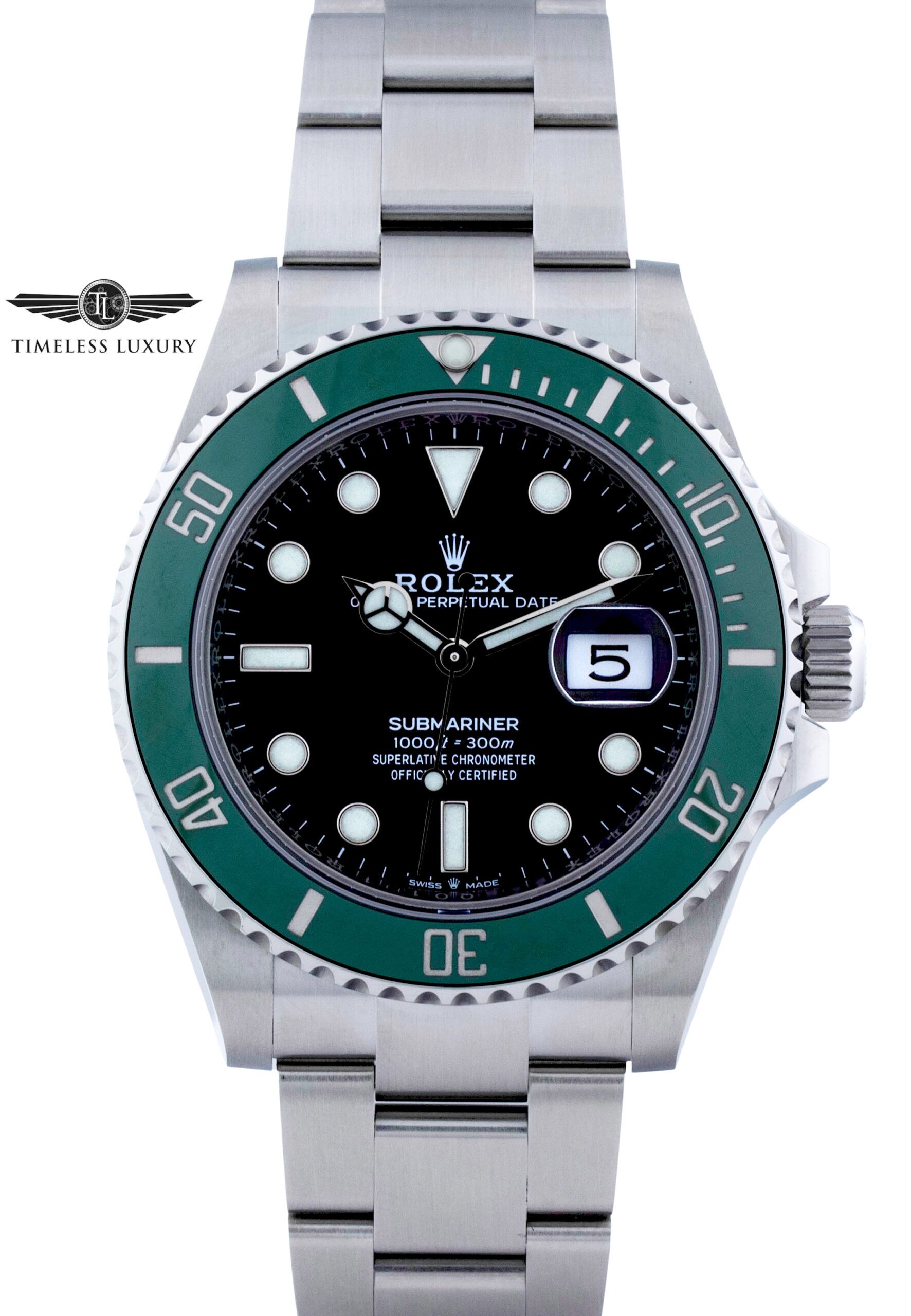 2021 Rolex Submariner 126610LV Stainless Steel 41mm Green Bezel