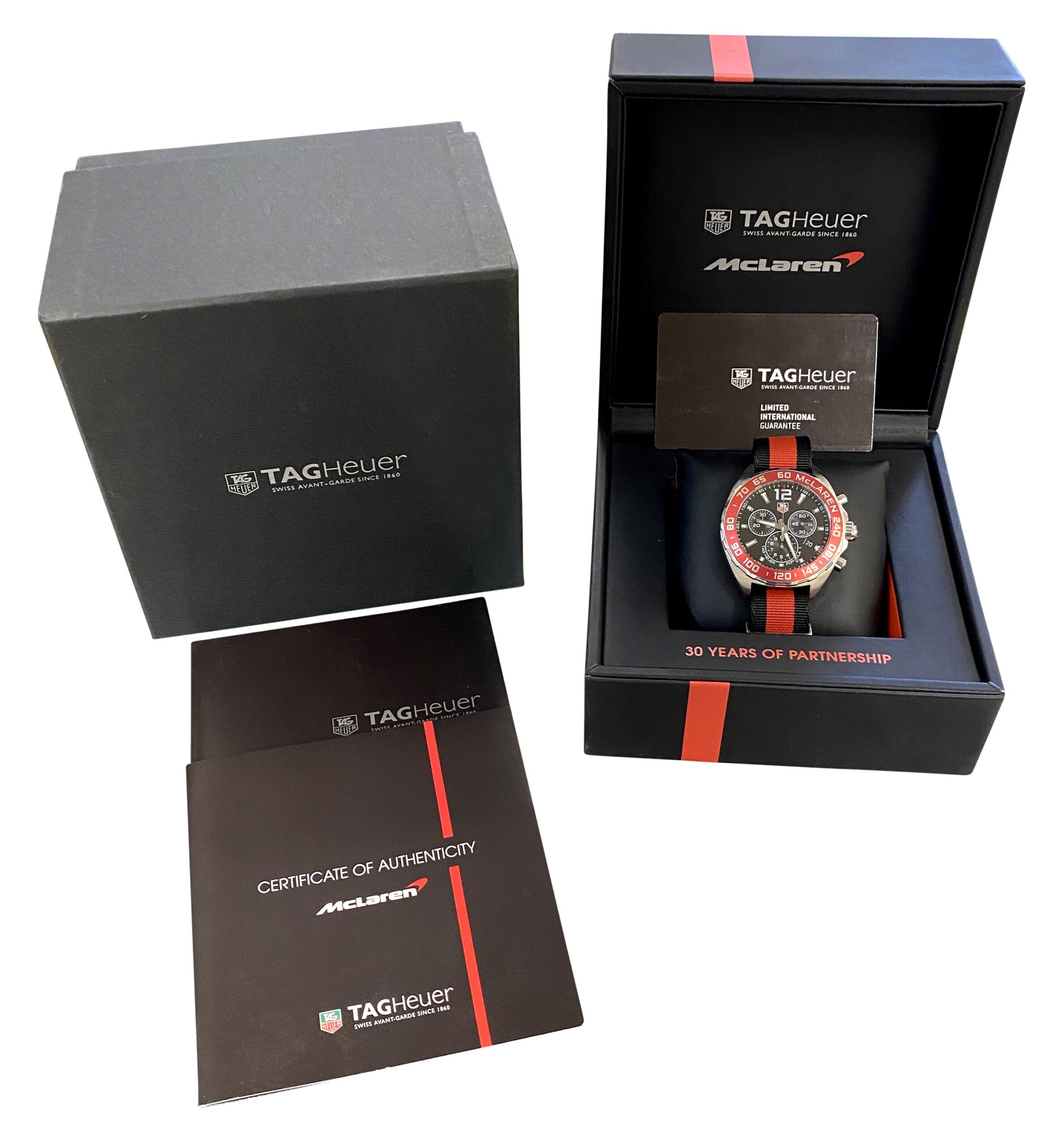TAG Heuer Formula 1 McLaren CAZ1112 Stainless Steel 42mm Red Bezel