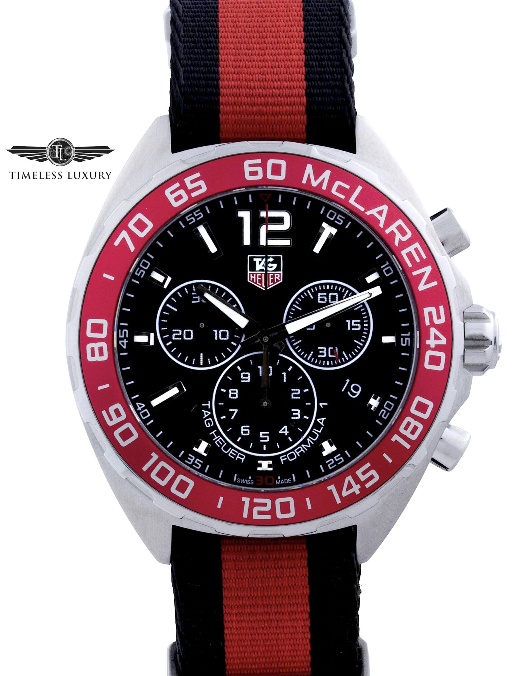 TAG Heuer Formula 1 McLaren CAZ1112 Stainless Steel 42mm Red Bezel