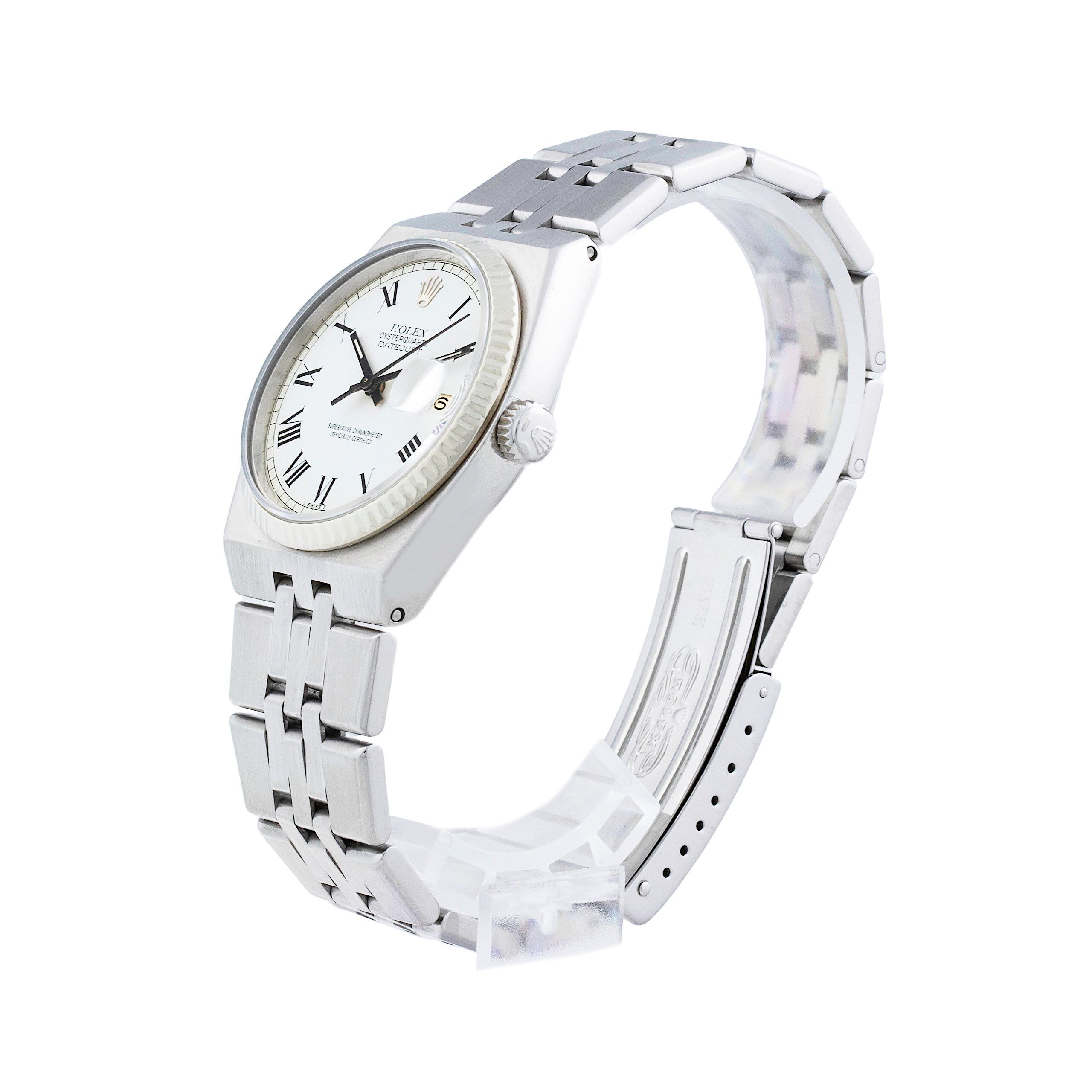 1981 Rolex Datejust Oysterquartz 17014 White Buckley Dial 36mm