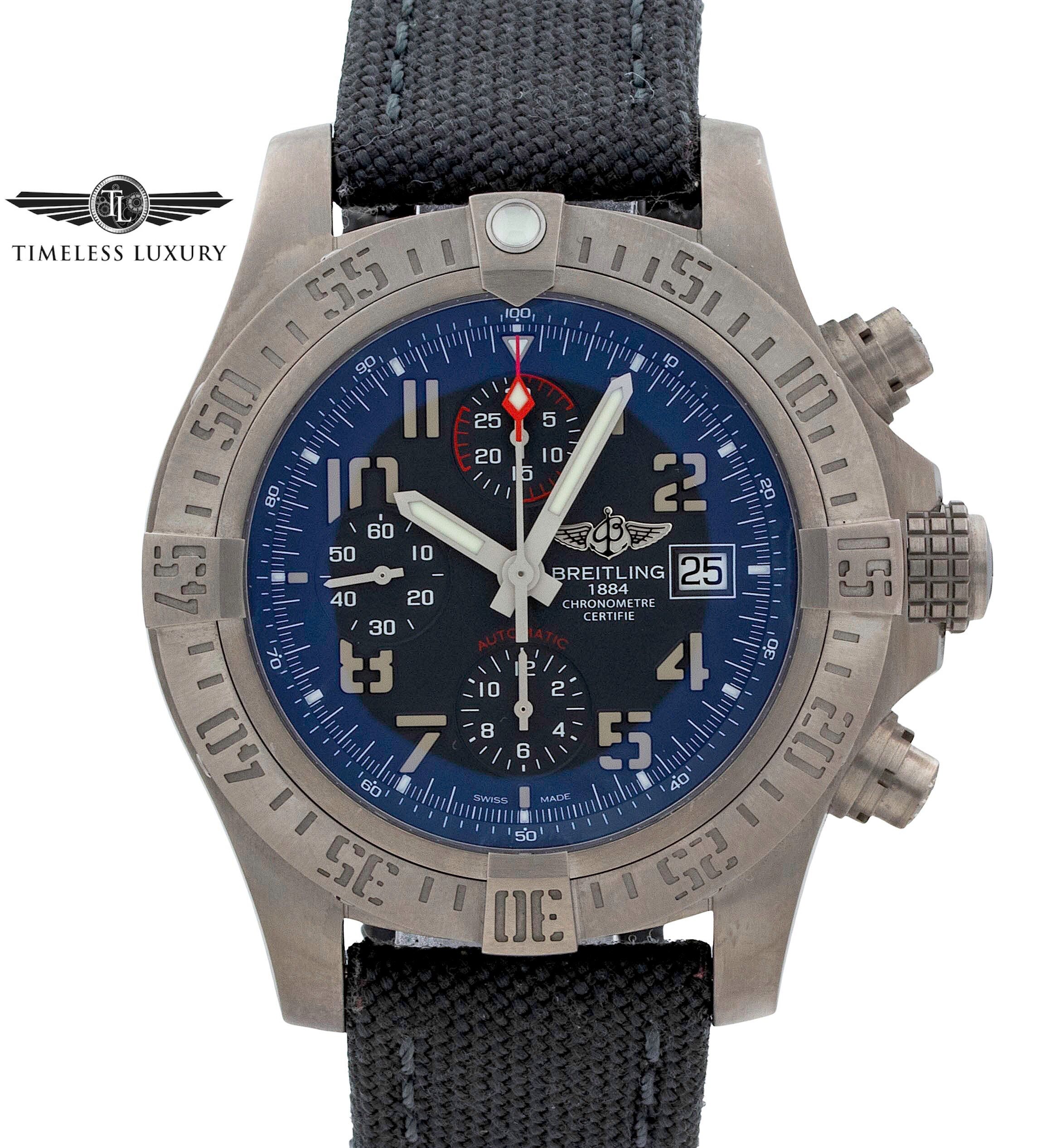 Breitling Avenger Bandit E13383 Titanium 45mm Gray Dial Watch