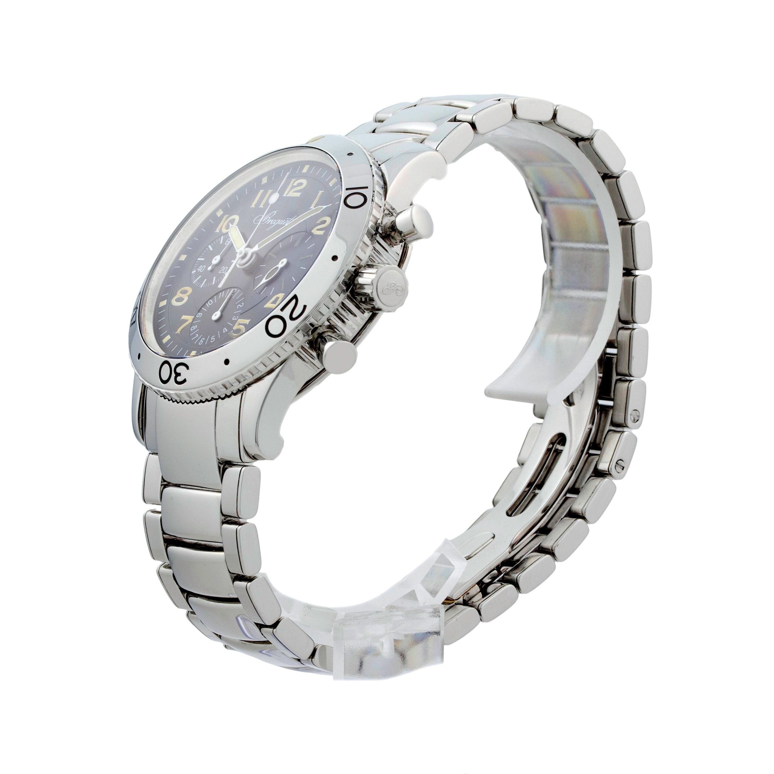 Breguet Type XX Aeronavale 3800 Stainless Steel Flyback Chrono