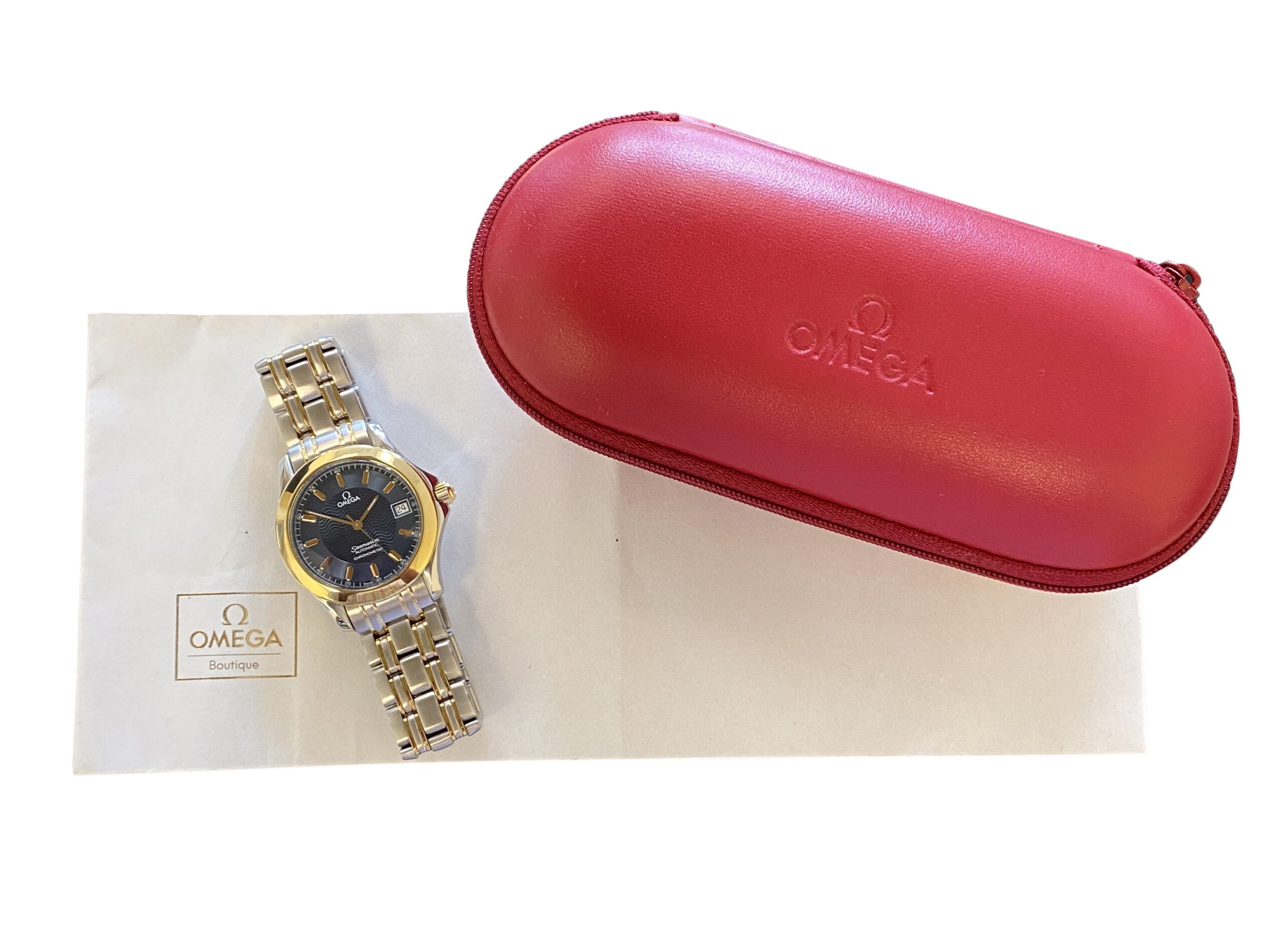 OMEGA Seamaster 120m 168.1501 Steel & Gold 36mm Blue Dial