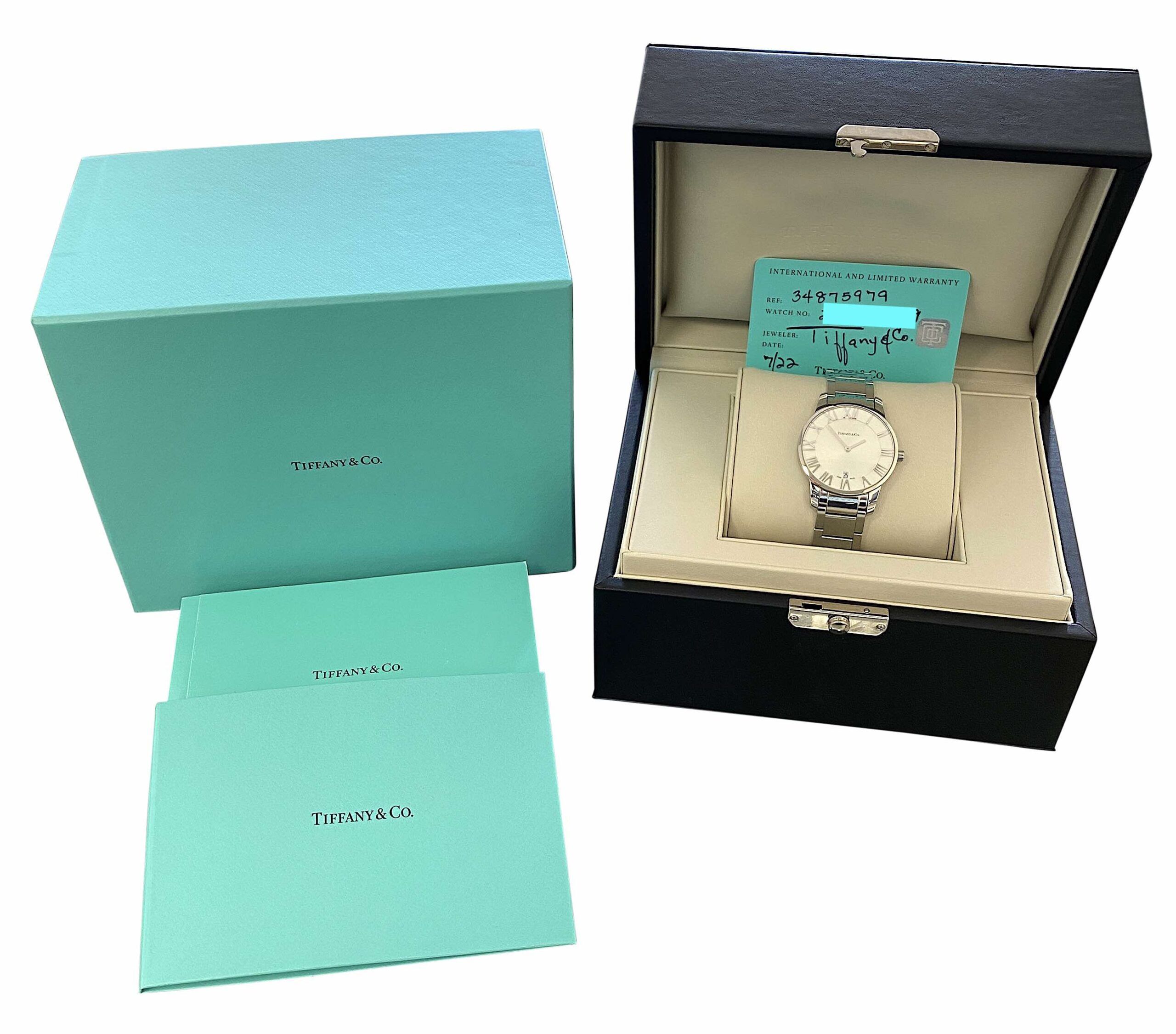 Men's Tiffany & Co Atlas 34875979 Stainless Steel 38mm Watch