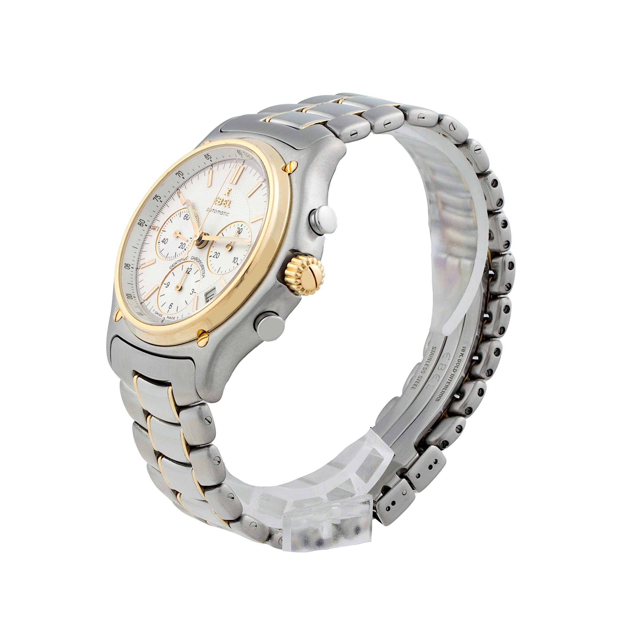 Ebel 1911 Chronograph 1137240 Steel & Gold 41mm Silver Dial