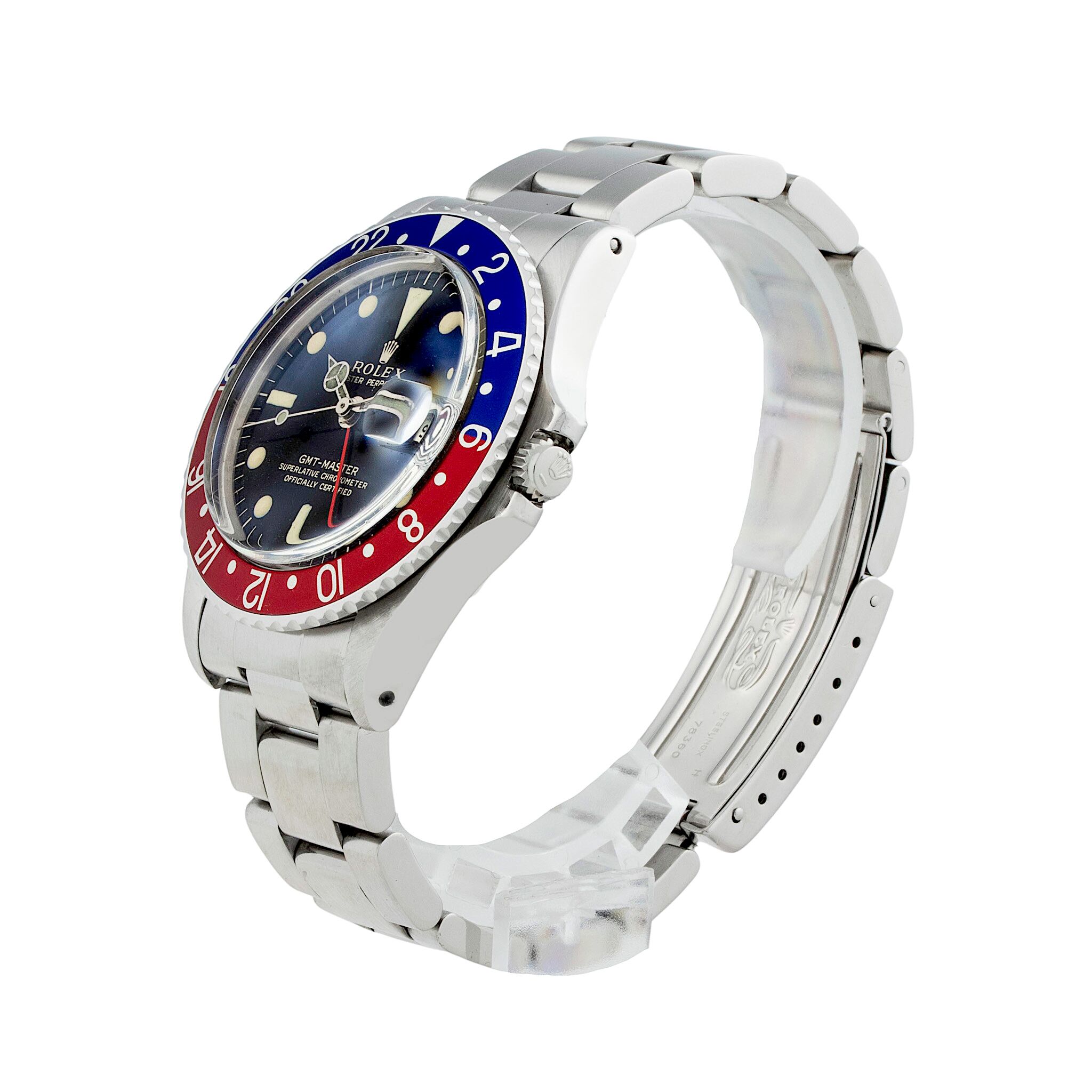 Vintage 1966 Rolex GMT-Master 1675 Pepsi Bezel 40mm Gilt Dial