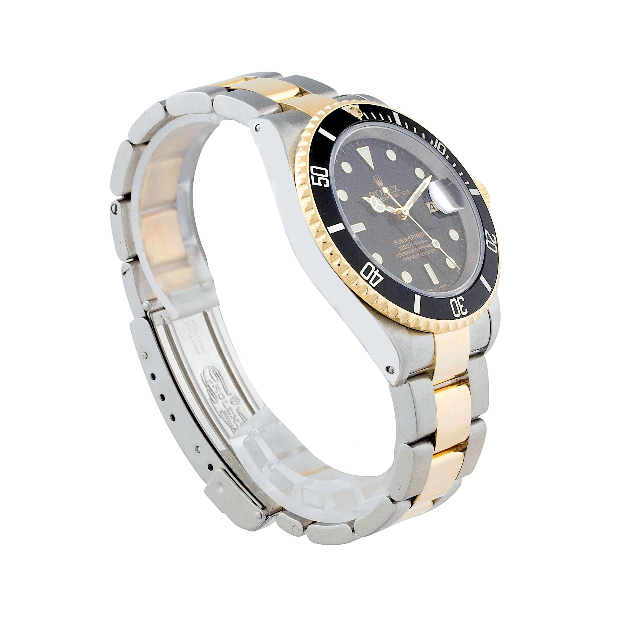 1999 Rolex Submariner 16613 Steel & Gold 40mm Black Dial