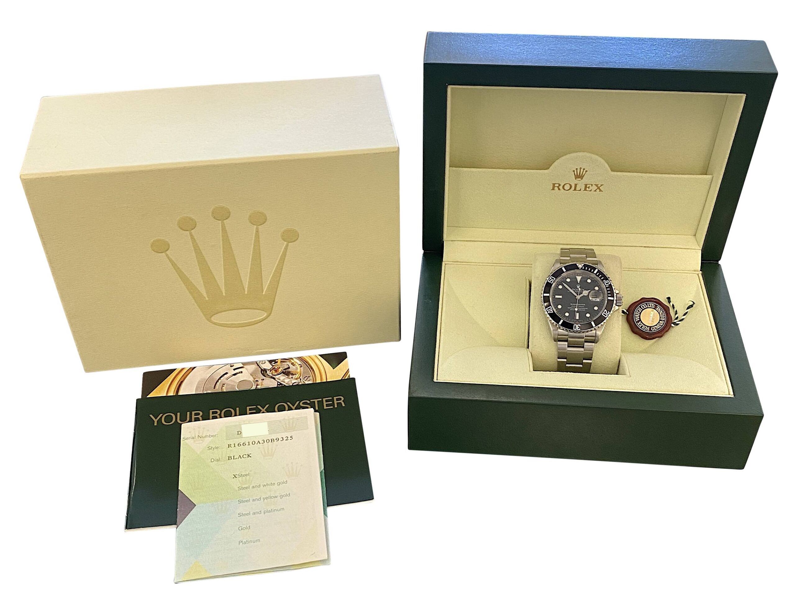 2006 Rolex Submariner 16610 Stainless Steel 40mm Black Dial