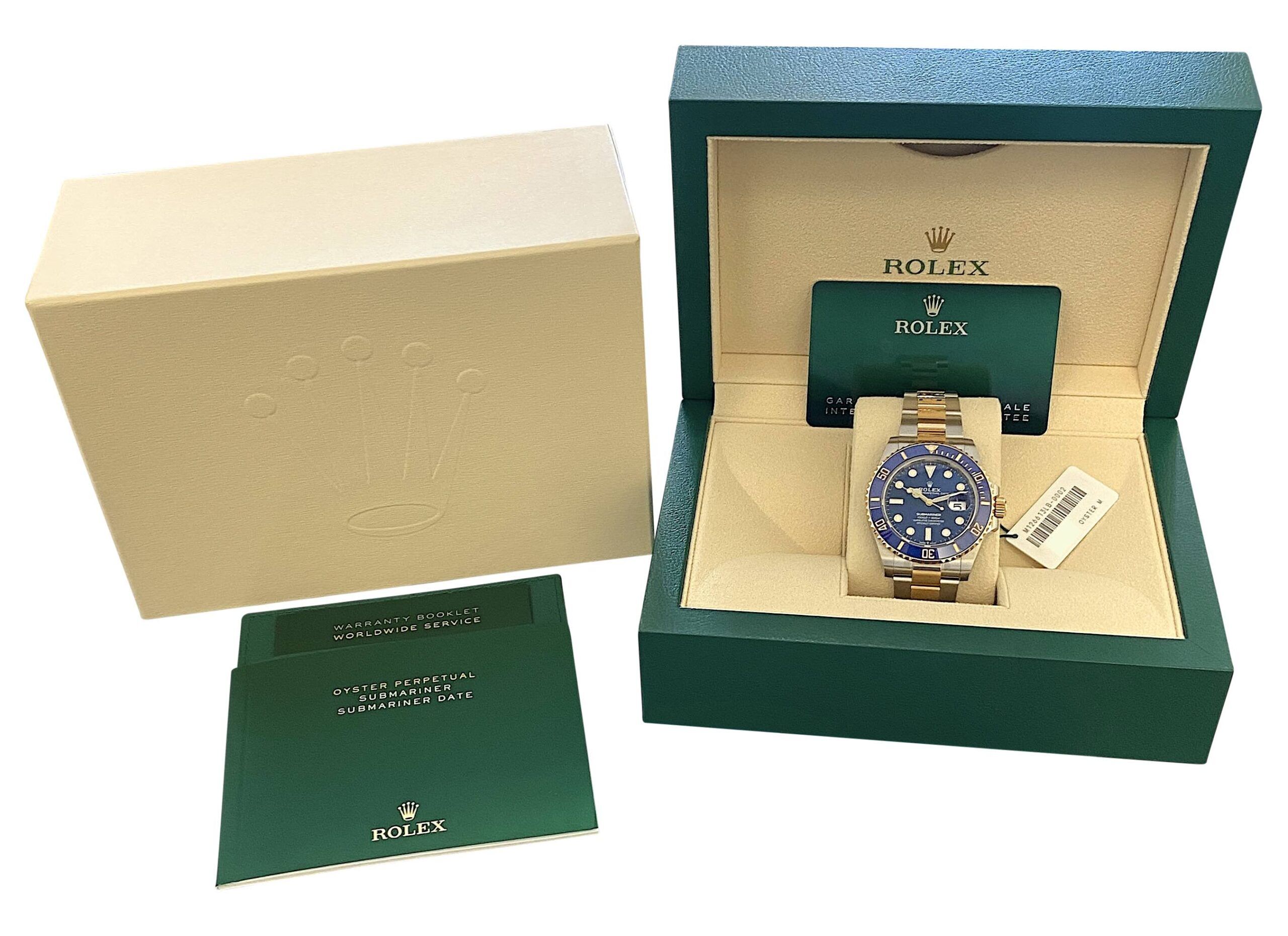 NEW Rolex Submariner Date 126613LB Steel & Gold 41mm Blue