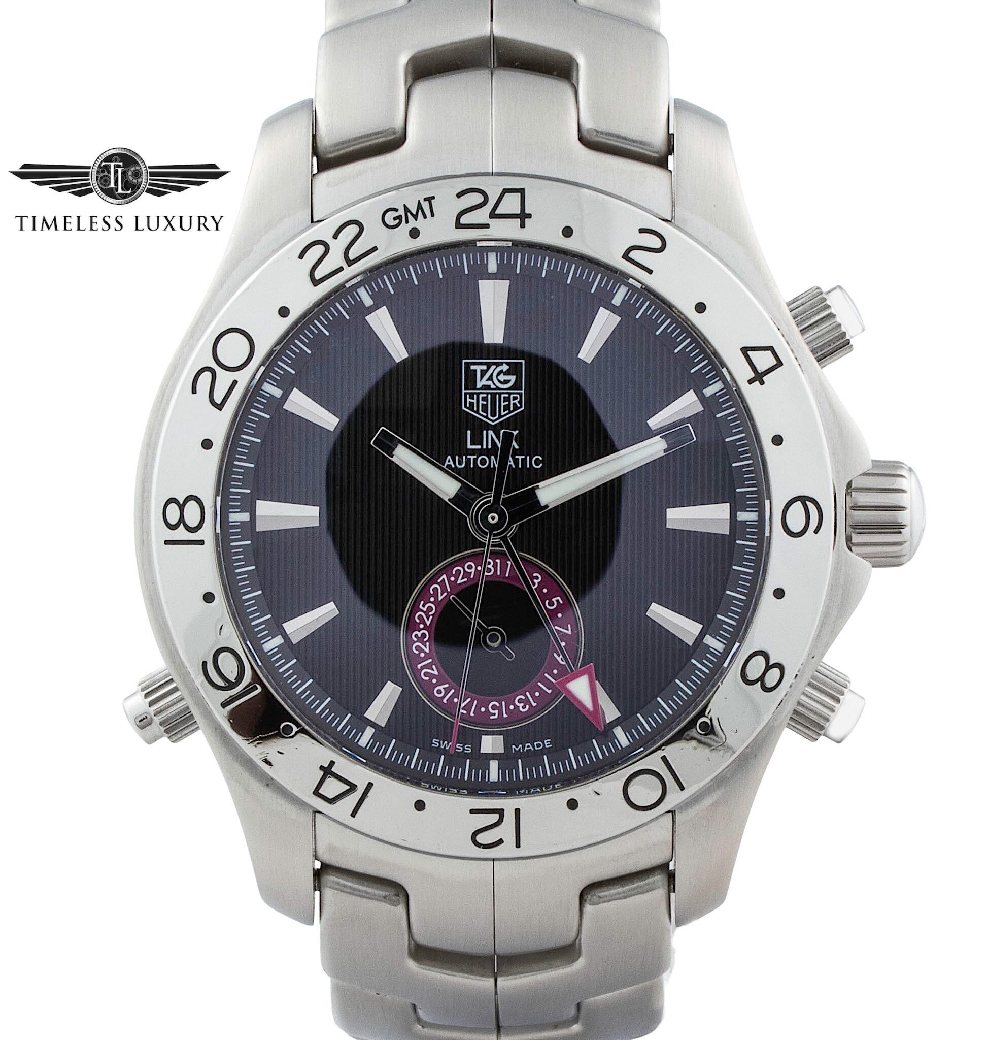 Men's TAG Heuer Link GMT WJF2115 Stainless Steel 42mm