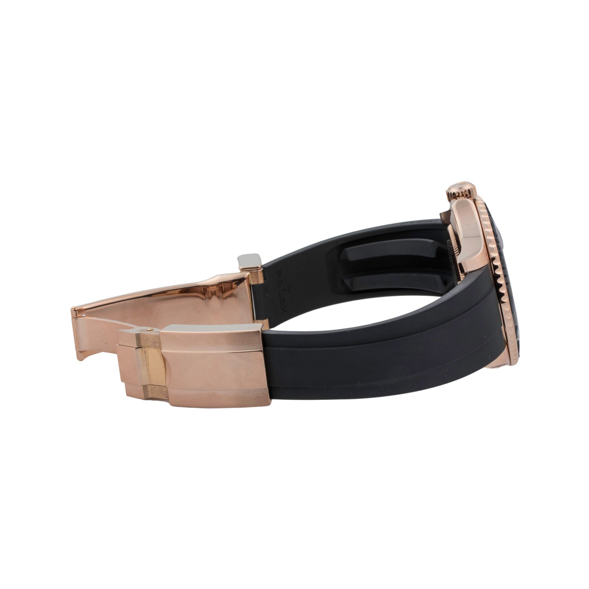 Rolex Yacht-Master 116655 18k Rose Gold 40mm Black Dial Watch