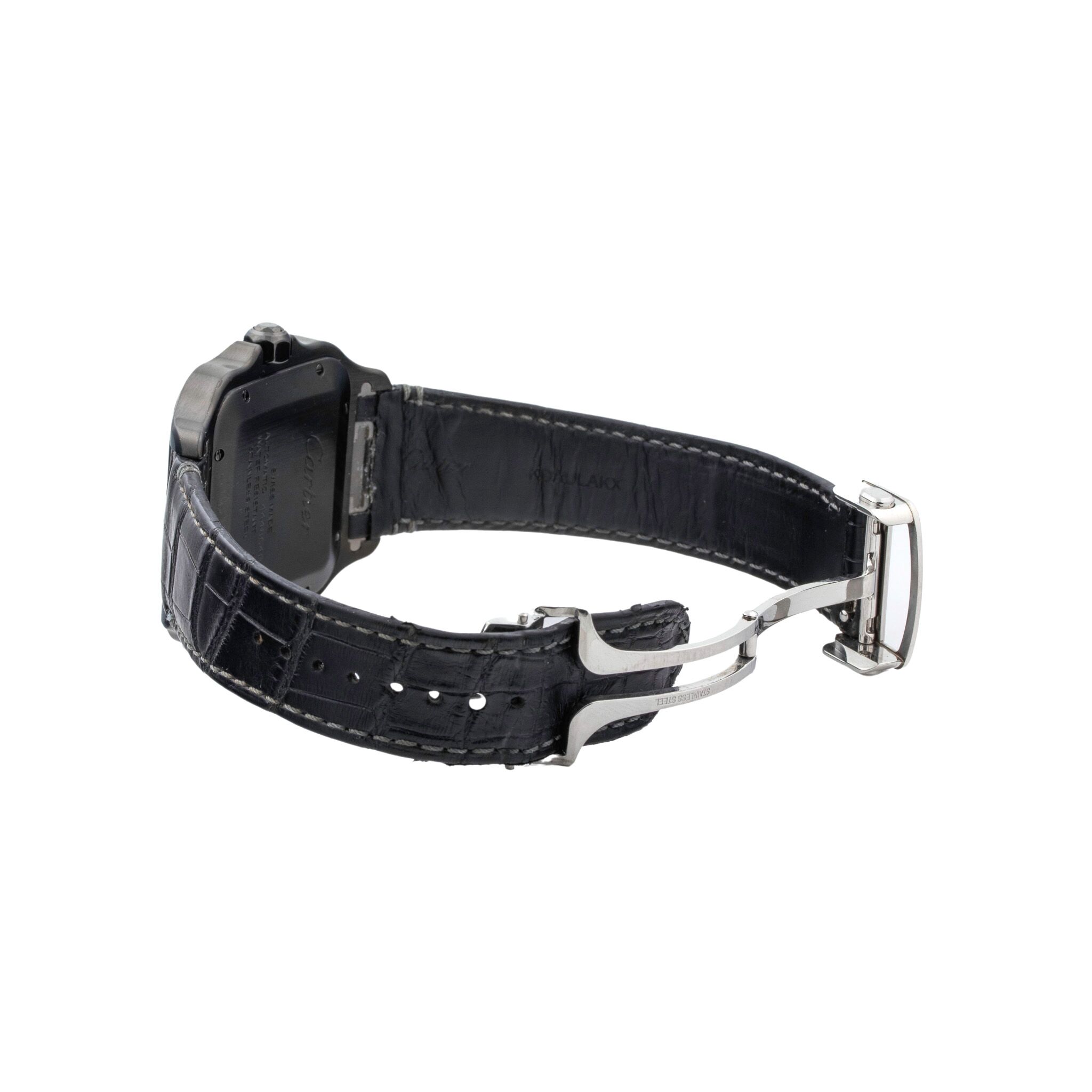 Cartier Santos Large WSSA0039 Black ADLC 40mm Black Dial