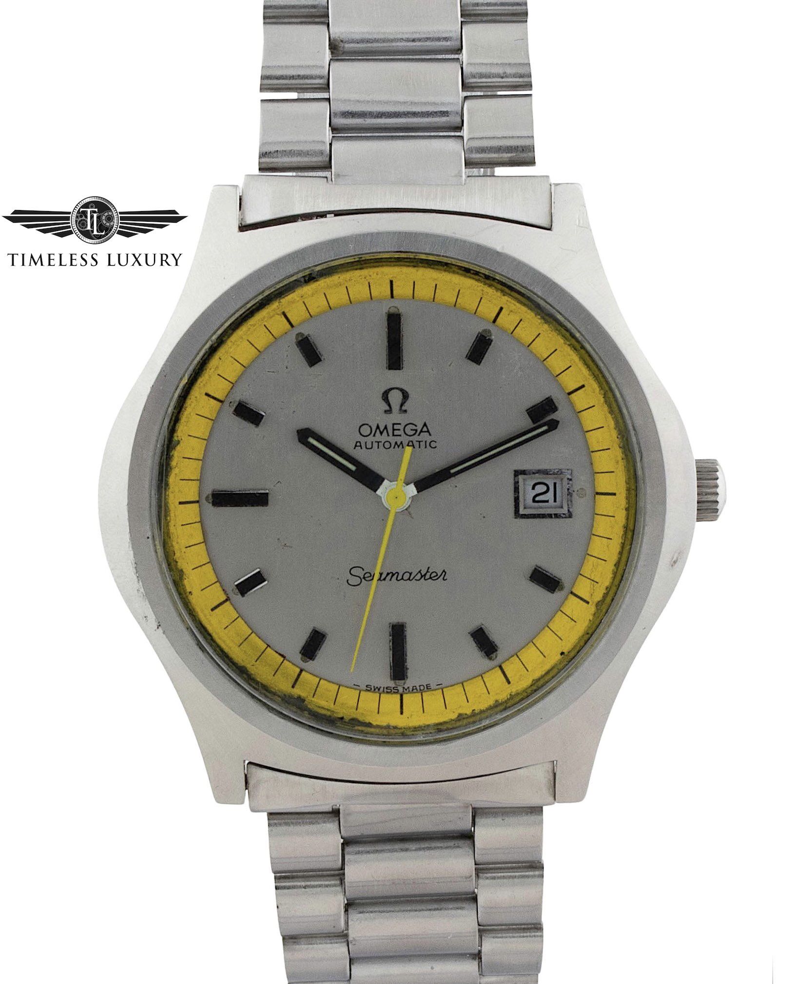1969 OMEGA Seamaster Big Yellow 166.092 Stainless Steel 42mm