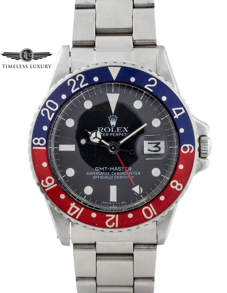 1968 Rolex GMT-Master 1675 Stainless Steel 40mm Pepsi Bezel