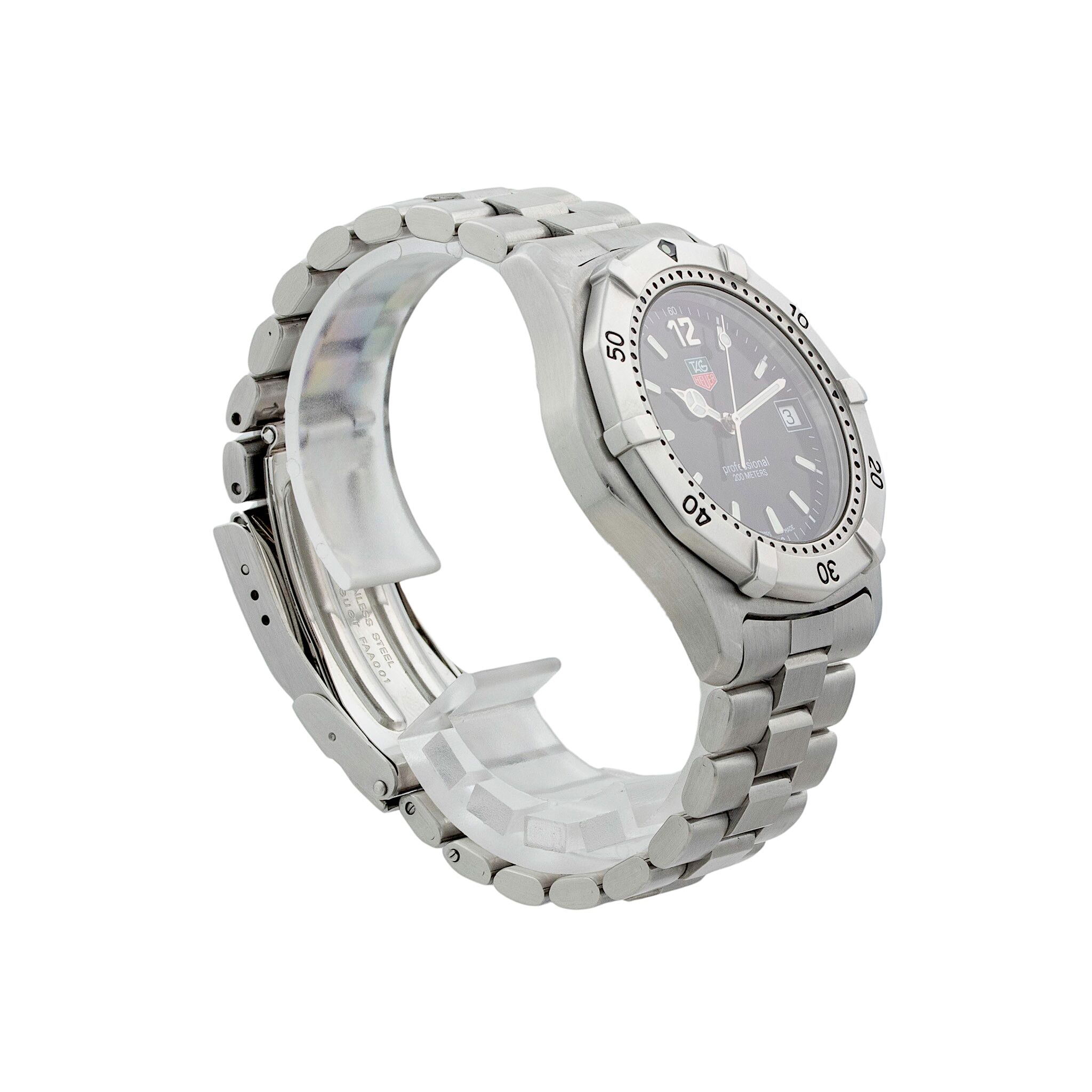 TAG Heuer Professional 2000 WK1110 Stainless Steel 37mm Black