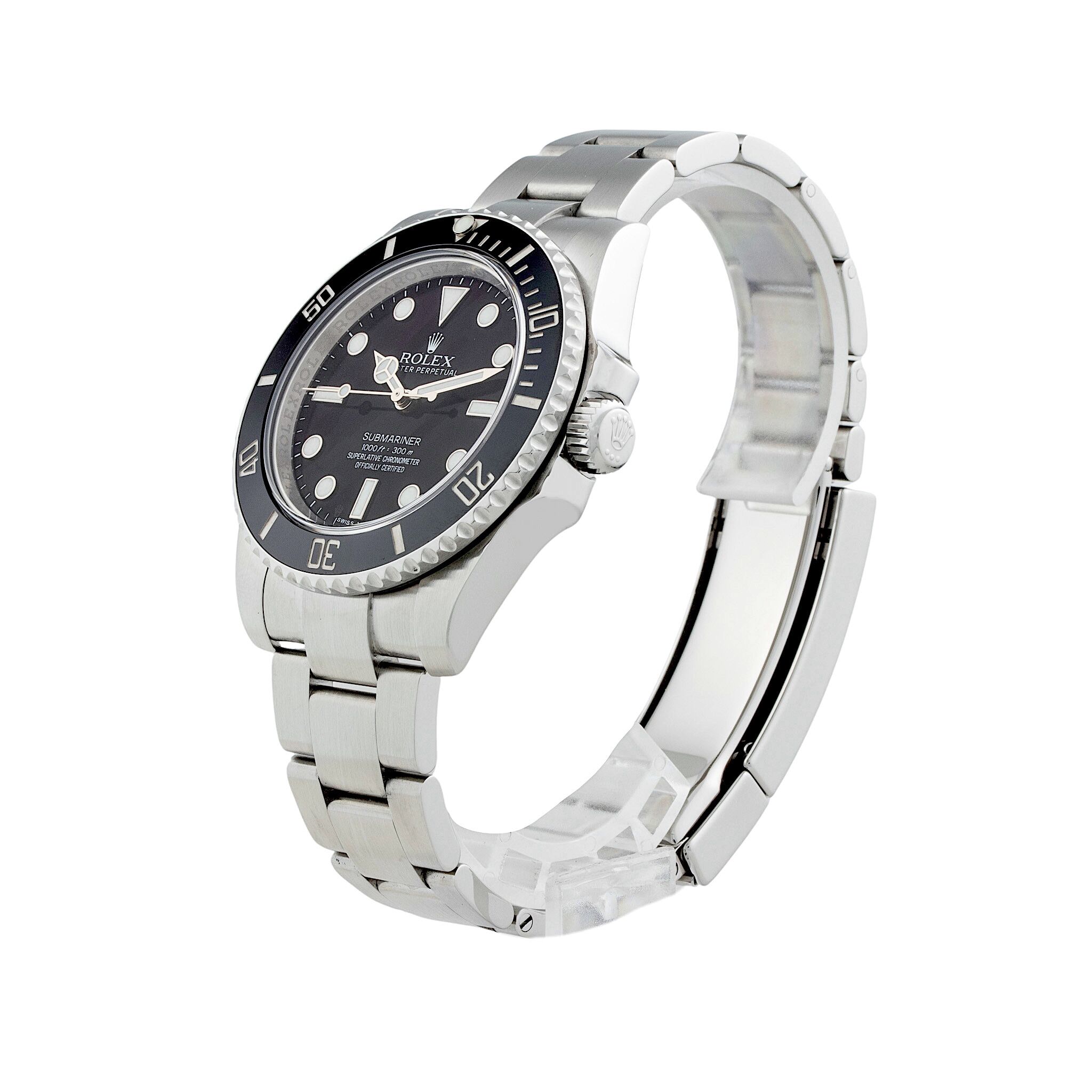 2013 Rolex Submariner 114060 Stainless Steel 40mm Black Dial