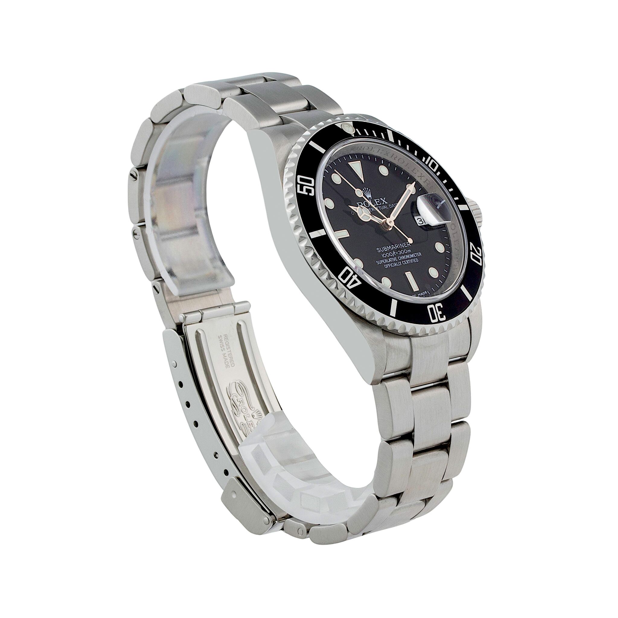 2008 Rolex Submariner 16610T Stainless 40mm Black Dial Rehaut