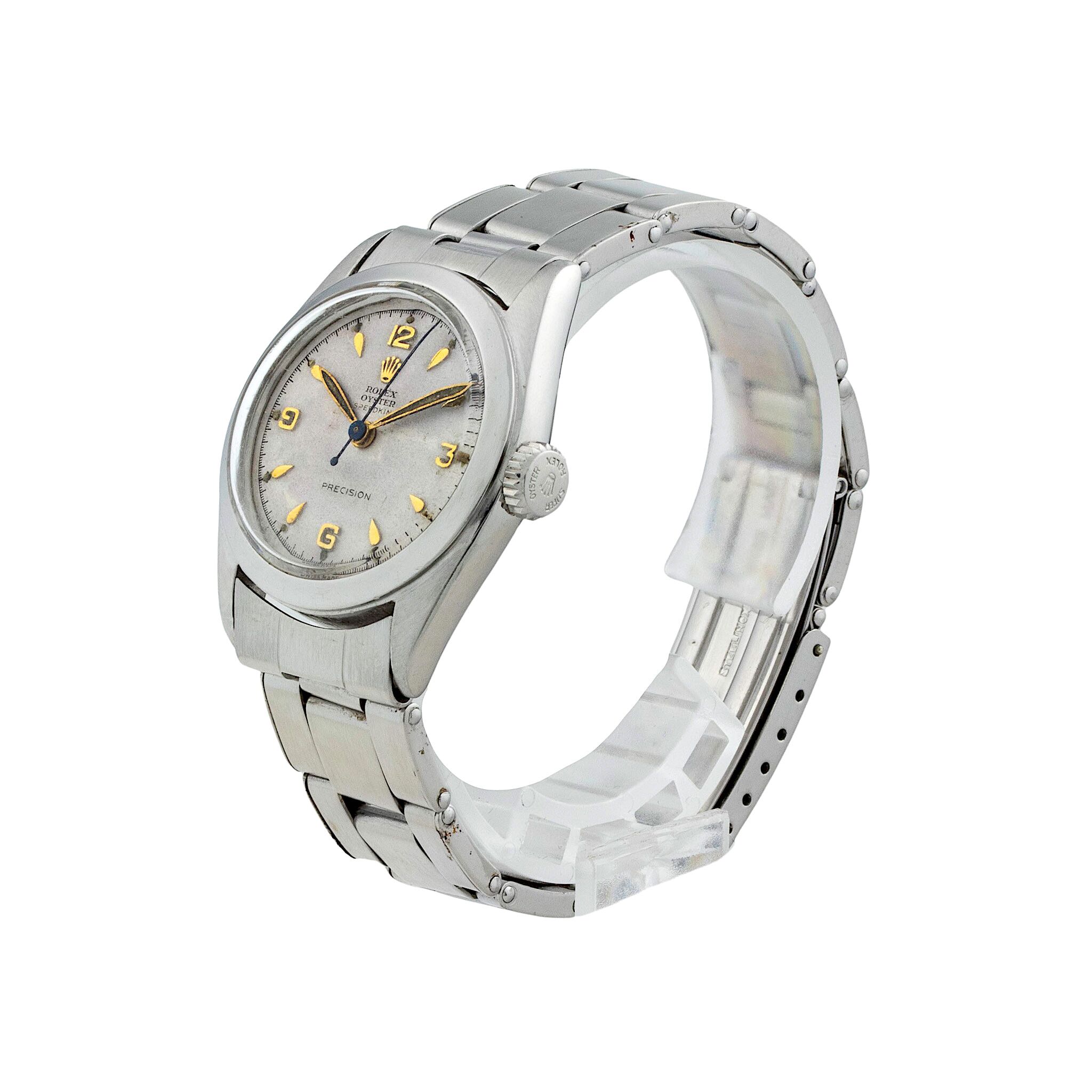 1951 Rolex Oyster Speedking Bubbleback 6020 Stainless Steel