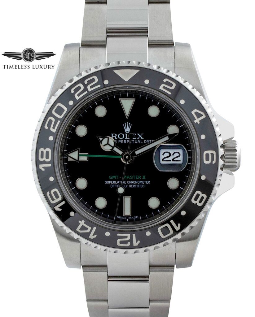 2011 Rolex GMT-Master II 116710 Ceramic Bezel 40mm Black Dial