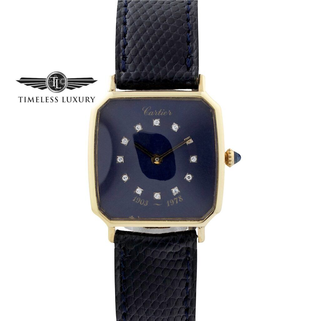 Cartier 18k Gold Watch Ford 75th Anniversary Diamond Jubilee